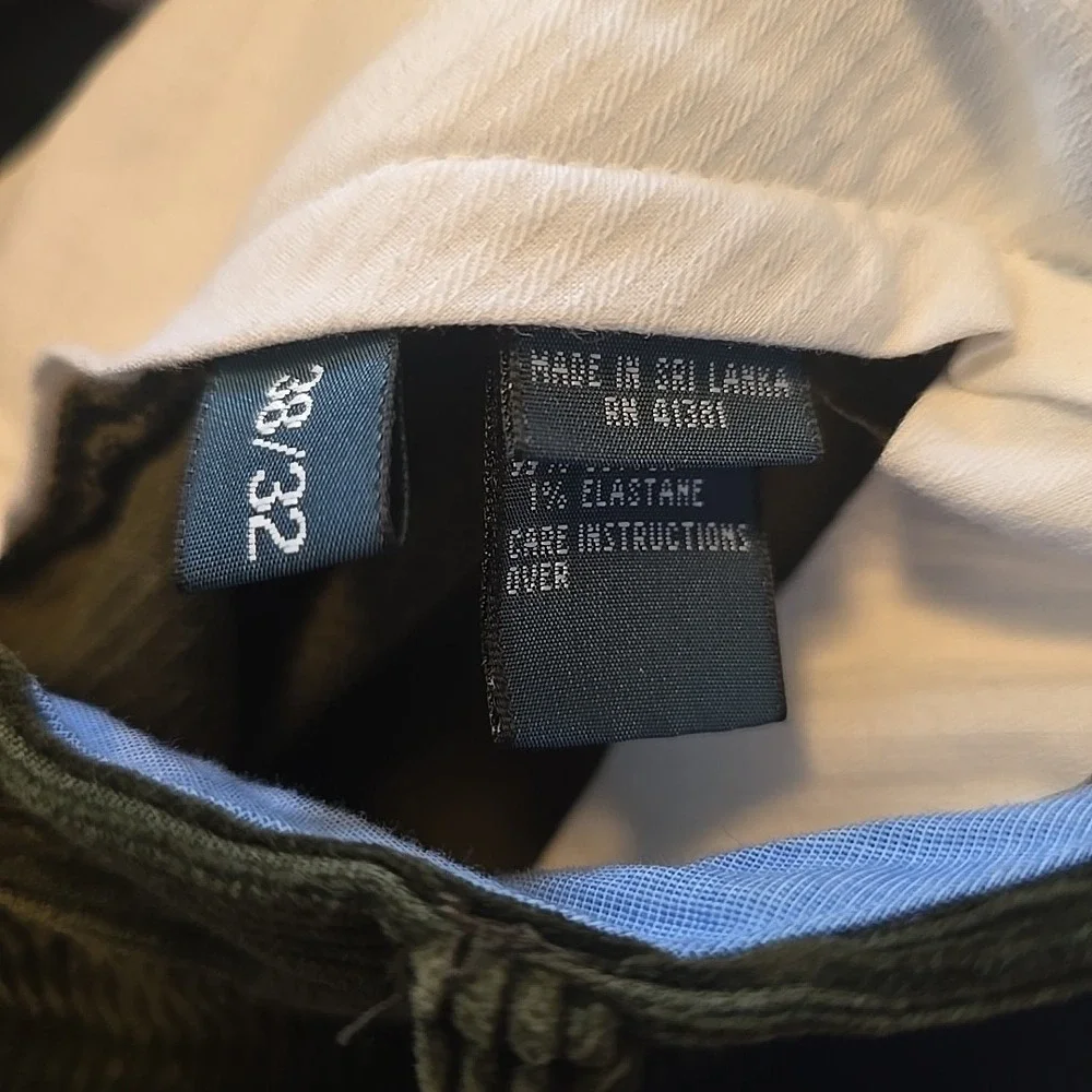 Polo Ralph Lauren Classic Fit 38x32 (Fits 38x27) Mens Brown Green Corduroy Pants